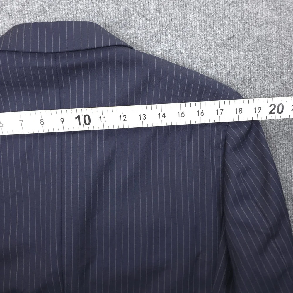 Loro Piana Suit Mens 40S W34 Navy Blue Pinstripe Wool Two Piece Bemberg Lining
